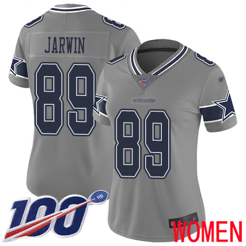 Women Dallas Cowboys Limited Gray Blake Jarwin #89 100th Season Inverted Legend NFL Jersey